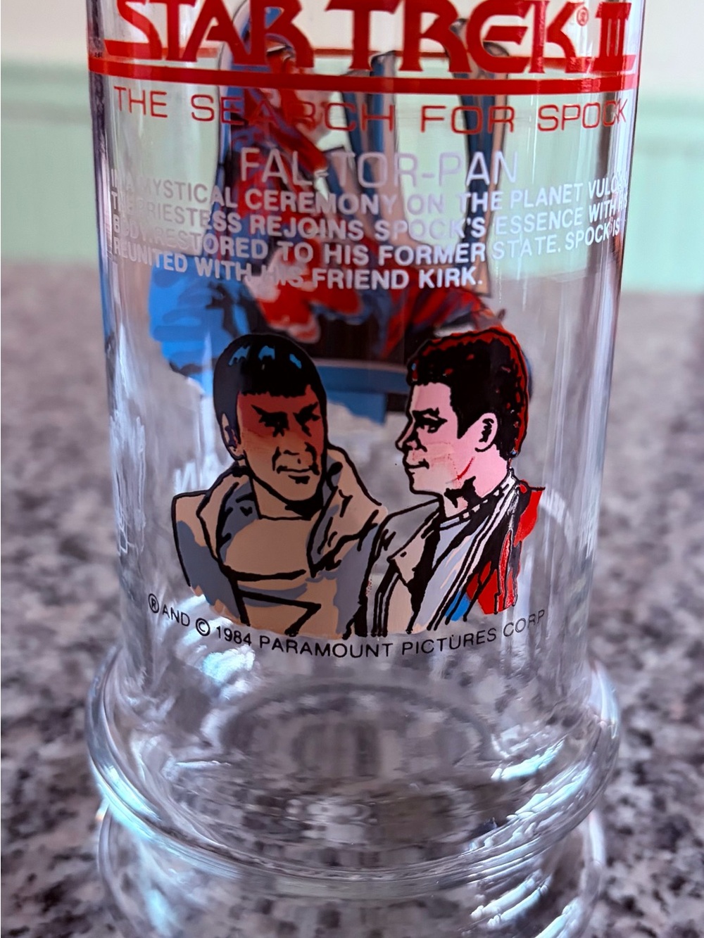 Vintage 1984 Star Trek collector’s drinking glass